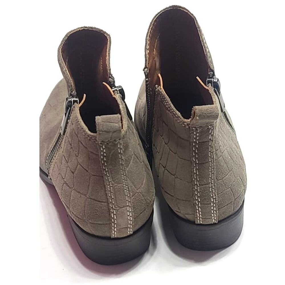 Lucky Brand Basel Fossilized Jupiter leather ankle booties women's 7.5 - Picture 4 of 7